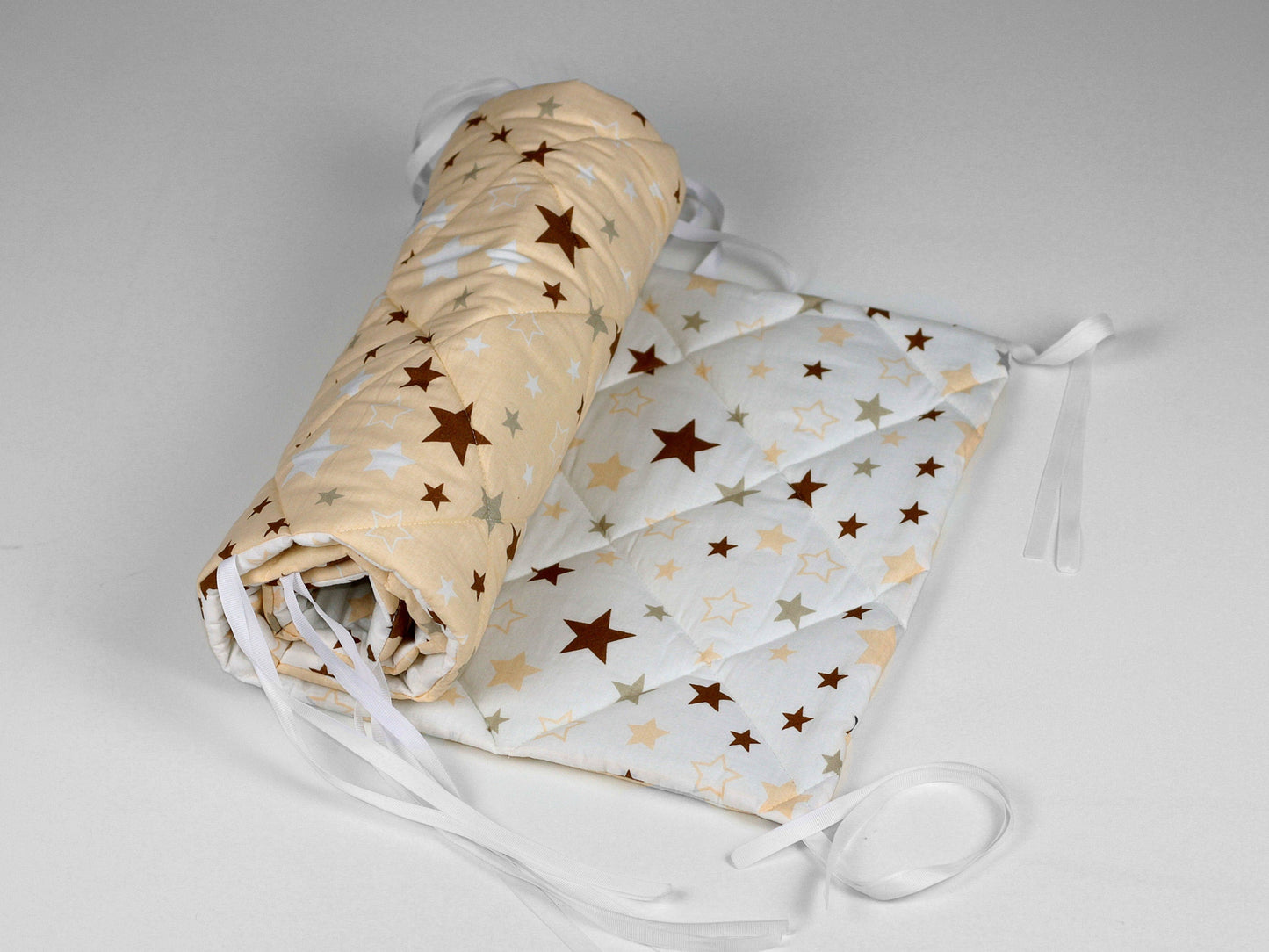 Housses de rail en coton pour berceau beige starfall, protège-dents en coton, rail de dentition pour berceau, protecteur de rail de dentition, protège-rail large