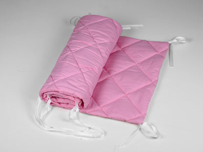 Cotton rail covers for crib pink, teething guard made of cotton, crib teething rail, teething rail protector, wide crib rail guard